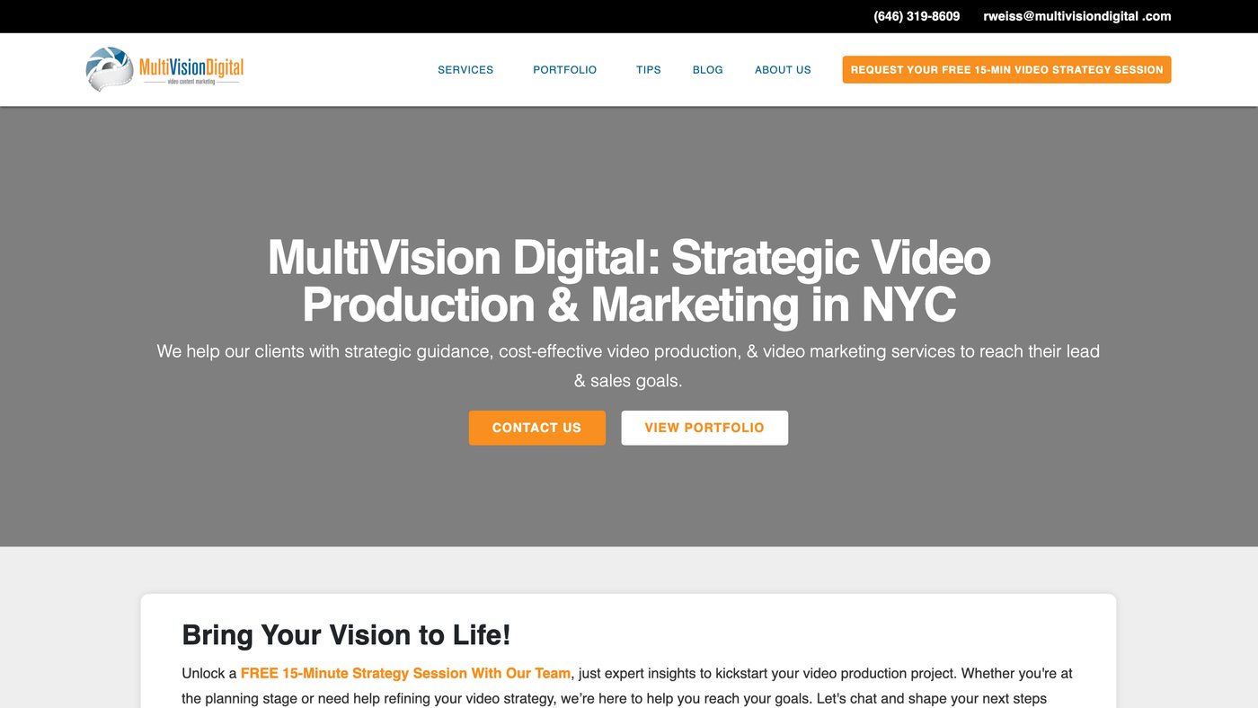 MultiVision Digital homepage