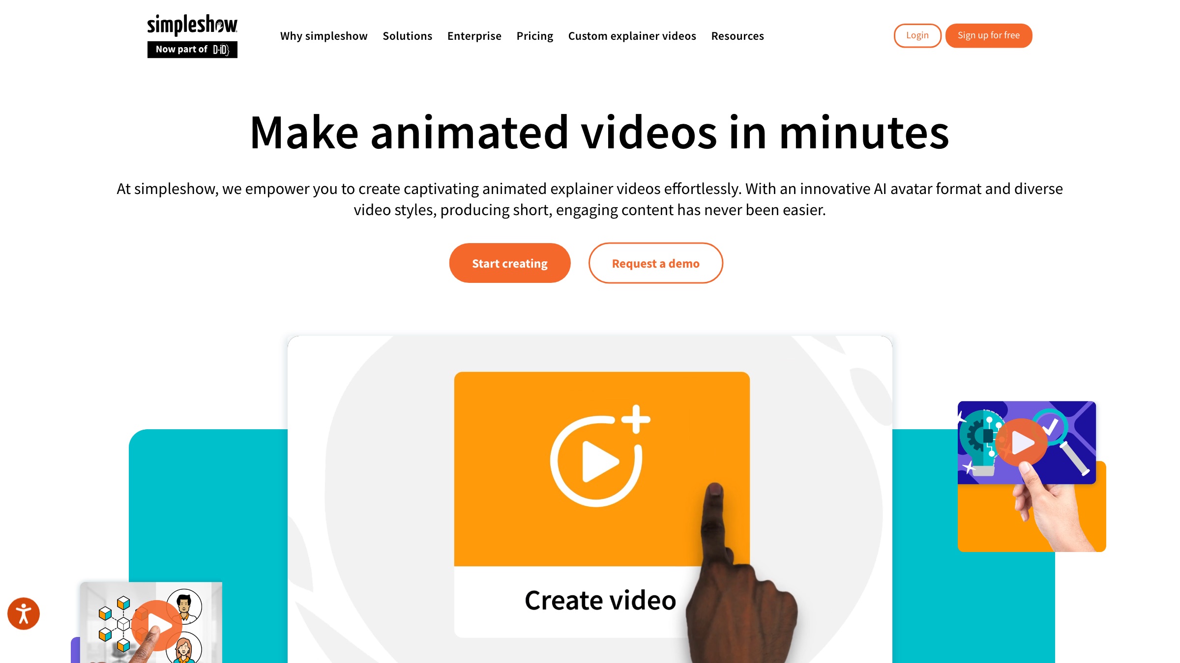 simpleshow video maker homepage screenshot