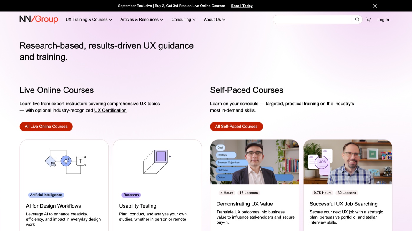 Nielsen Norman Group homepage