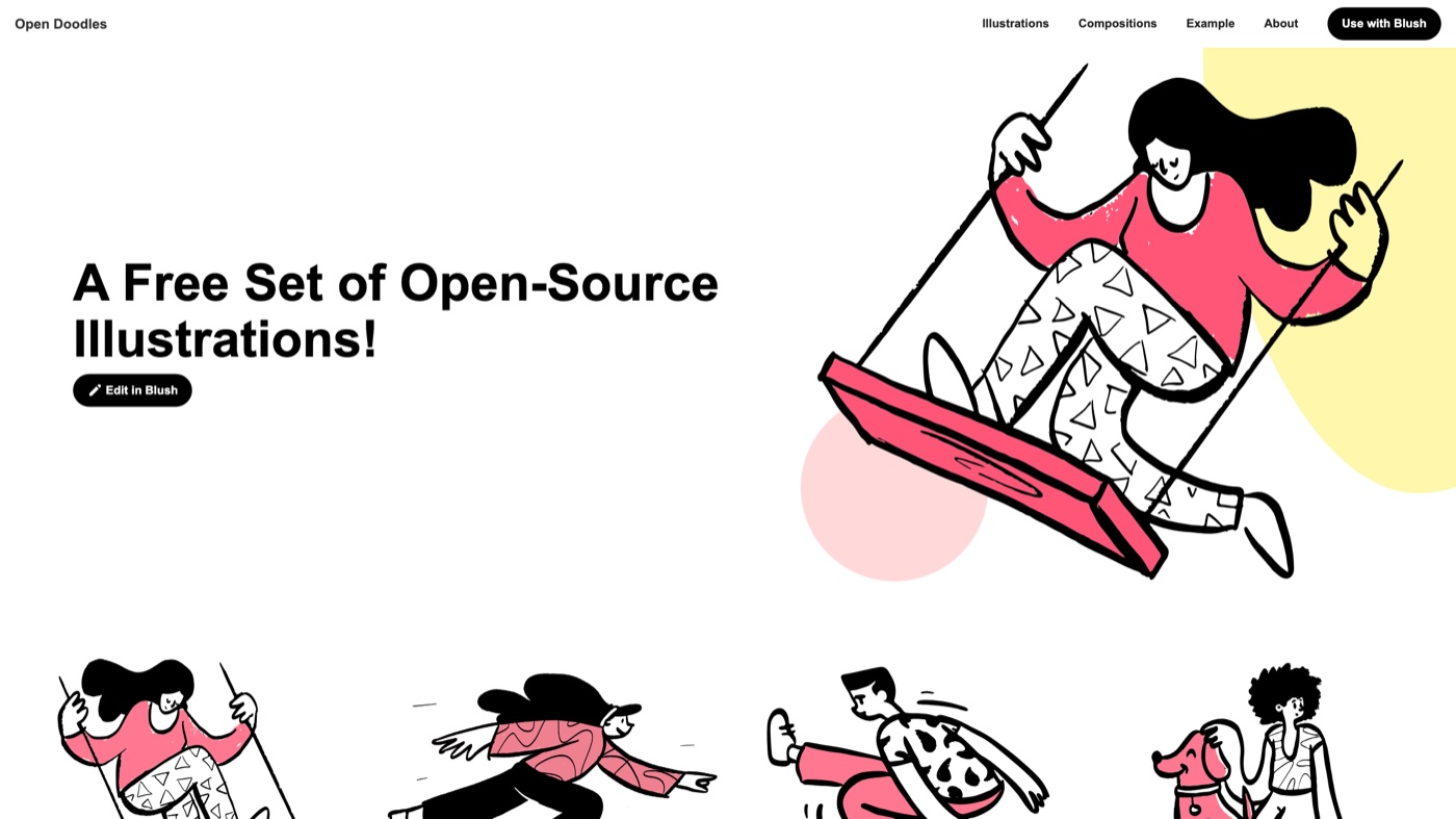 Open Doodles homepage