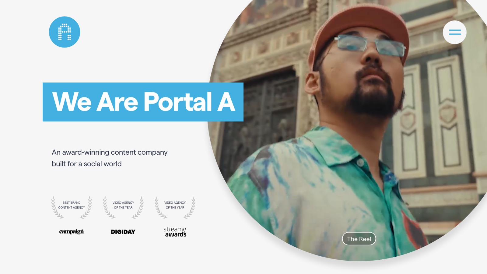 Portal A homepage screenshot