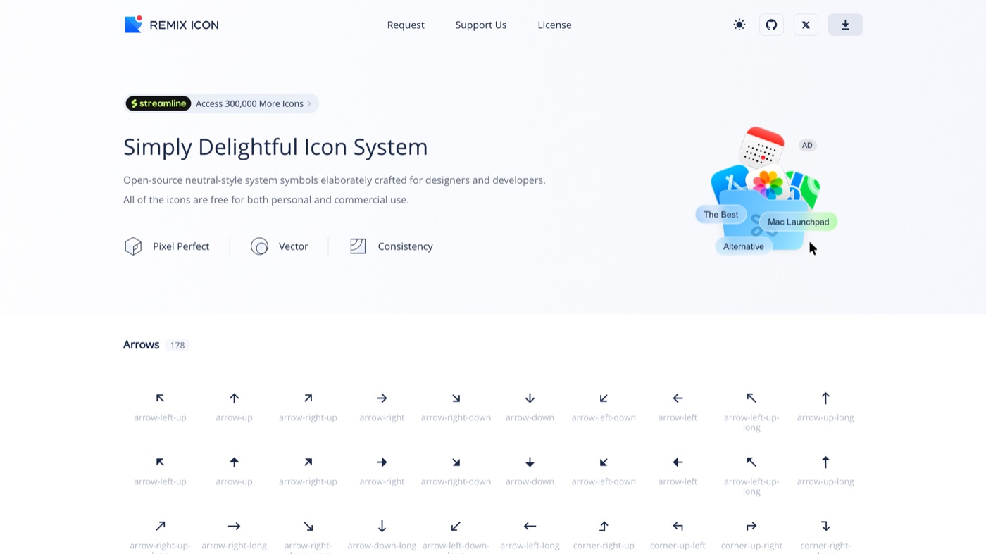 Remix Icon homepage