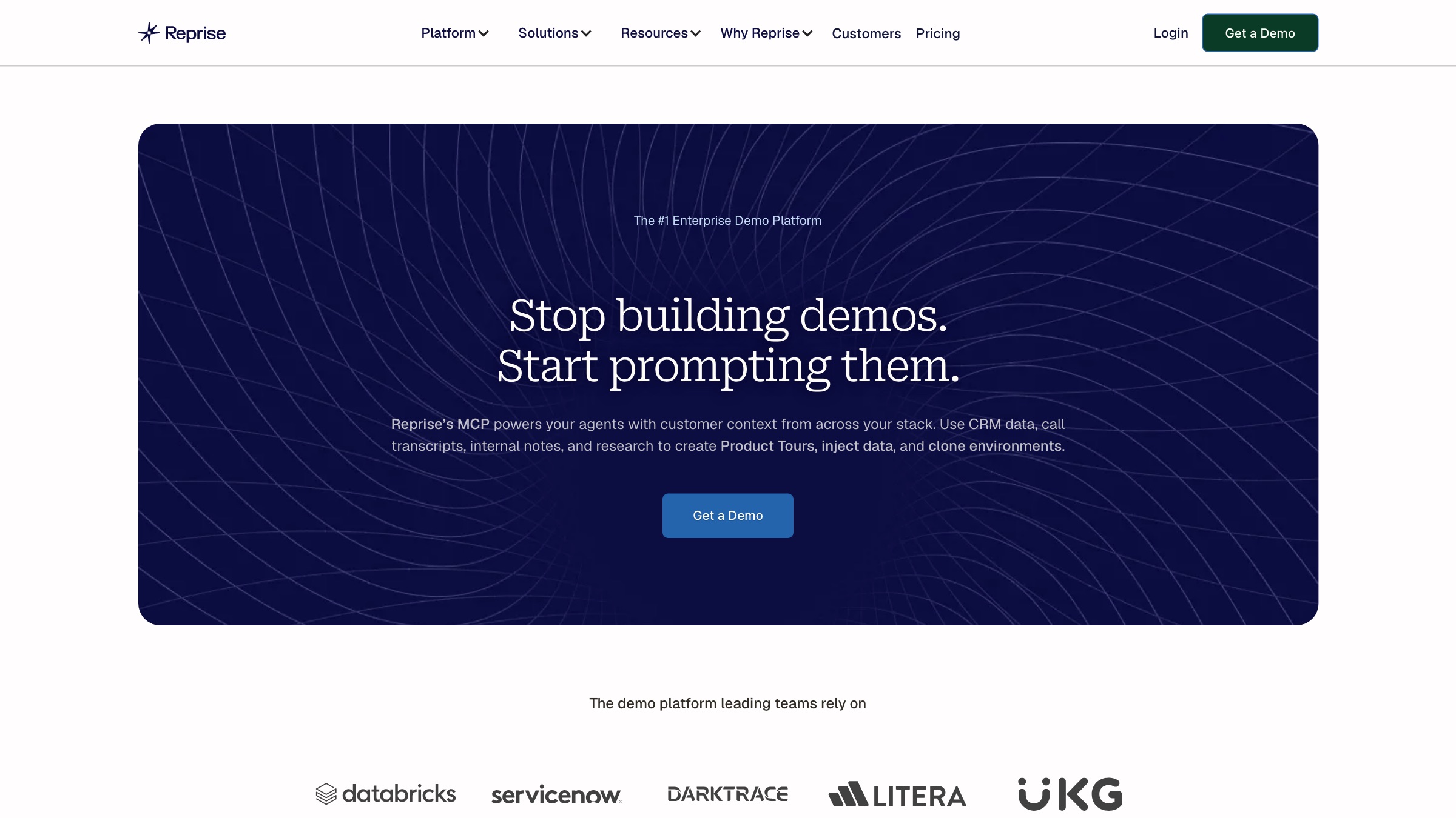 Reprise homepage screenshot