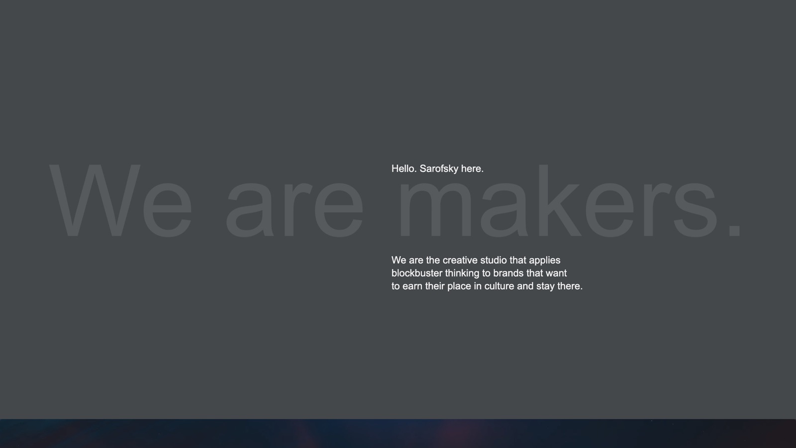 Sarofsky homepage