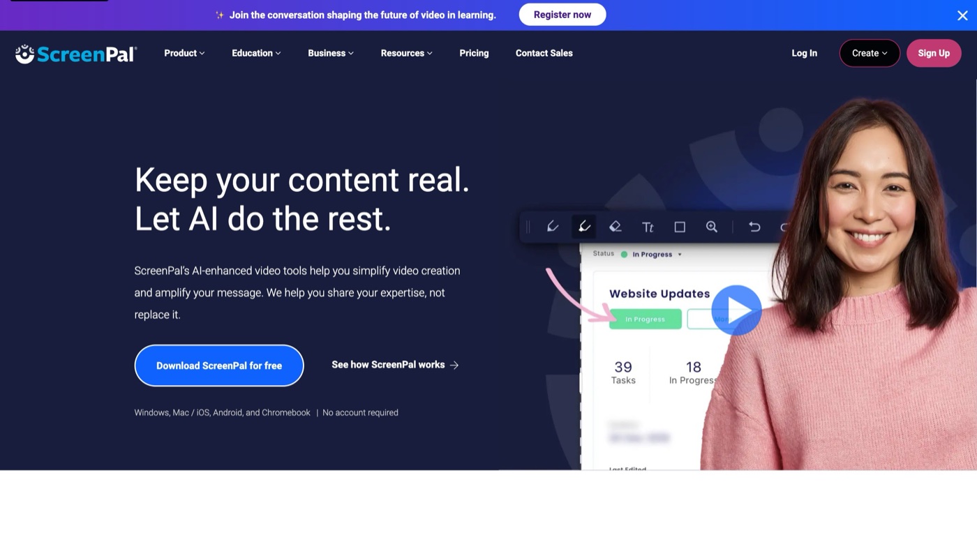 ScreenPal homepage