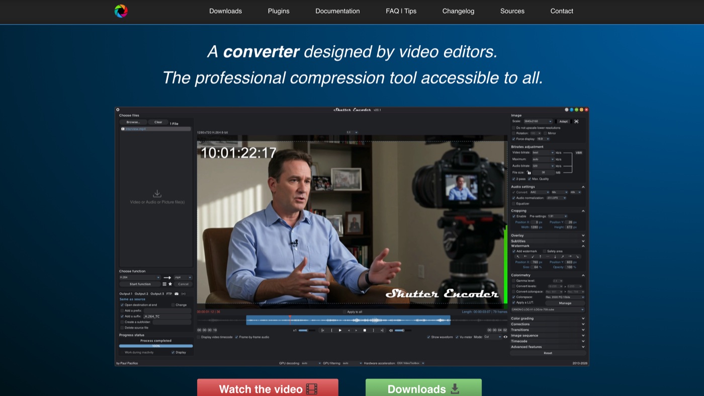 Shutter Encoder homepage