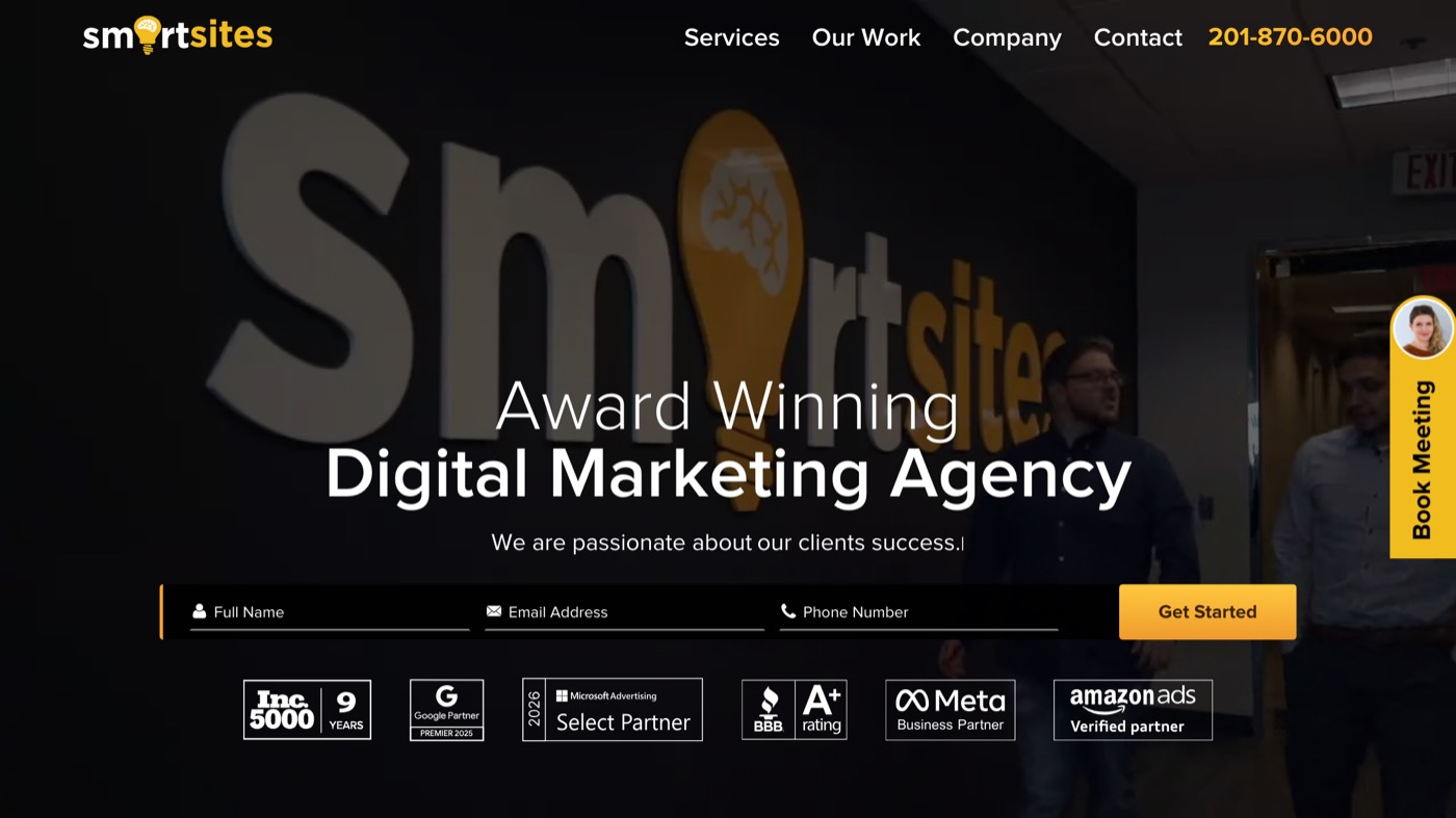 SmartSites homepage.
