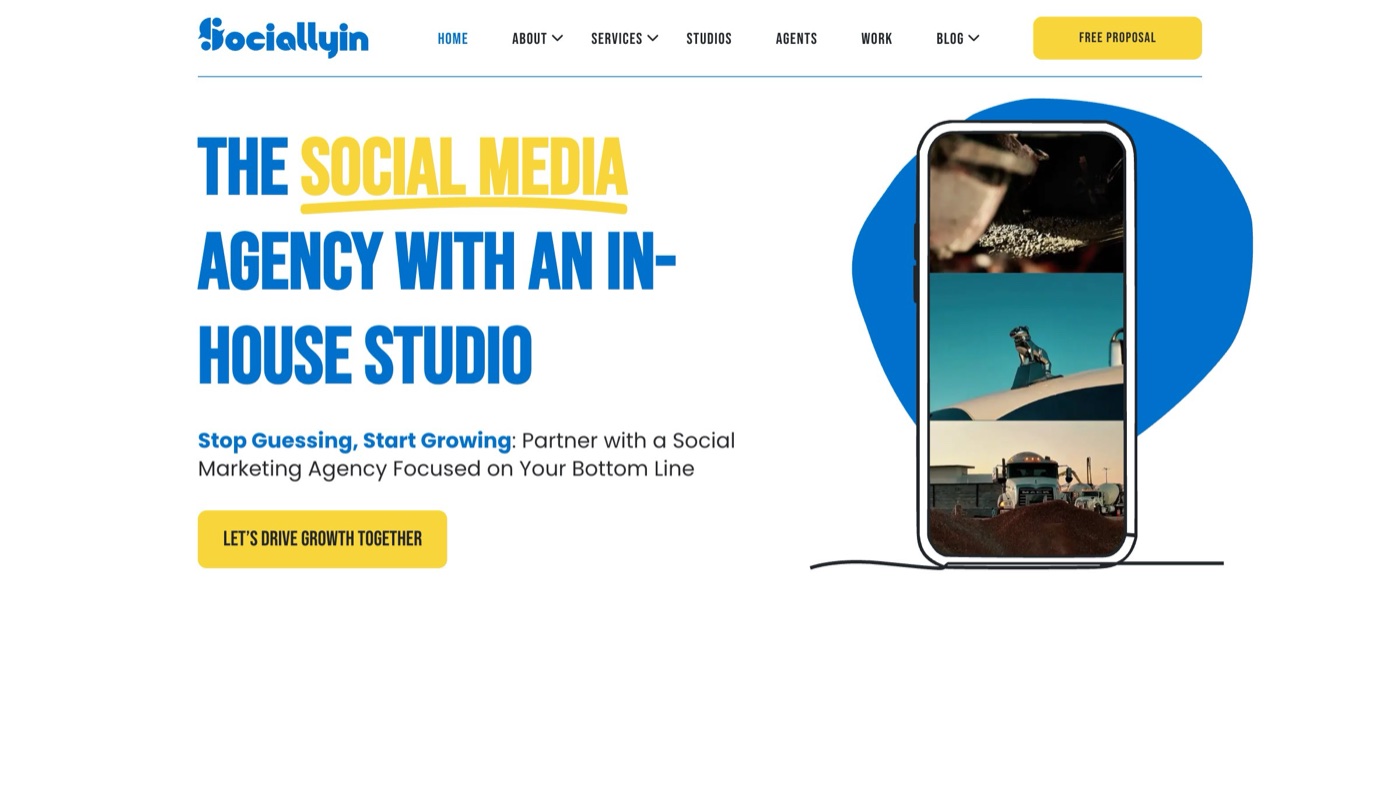 Sociallyin homepage
