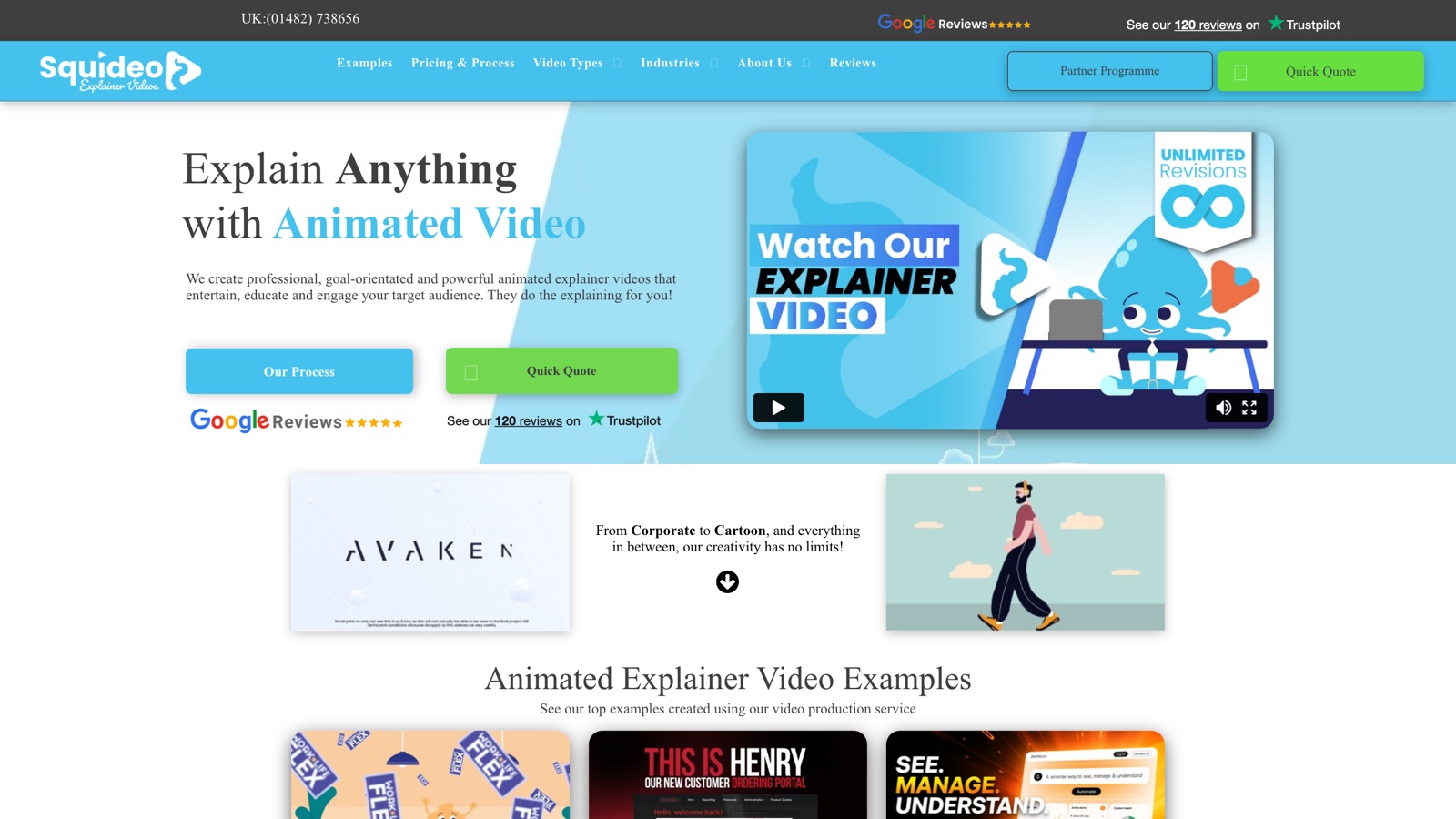 Squideo homepage