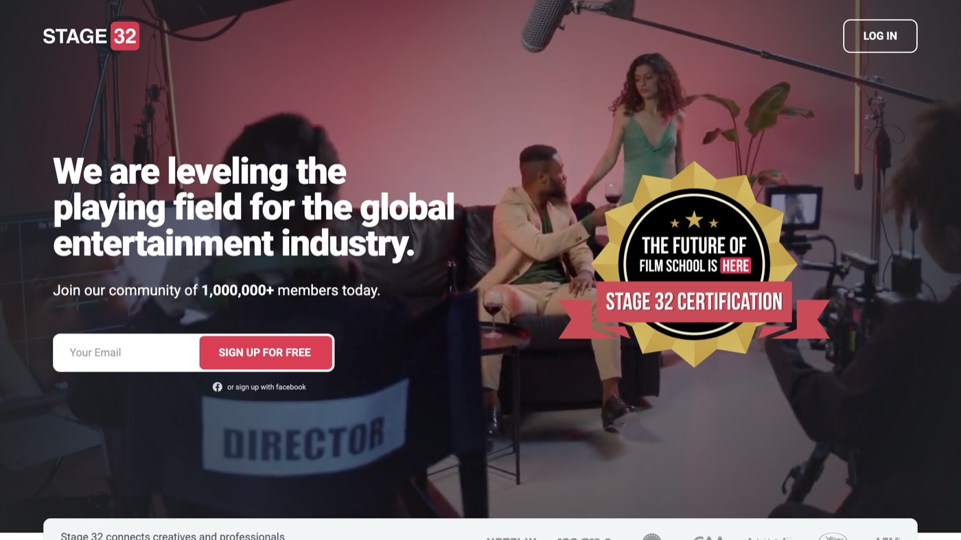 Stage 32 homepage