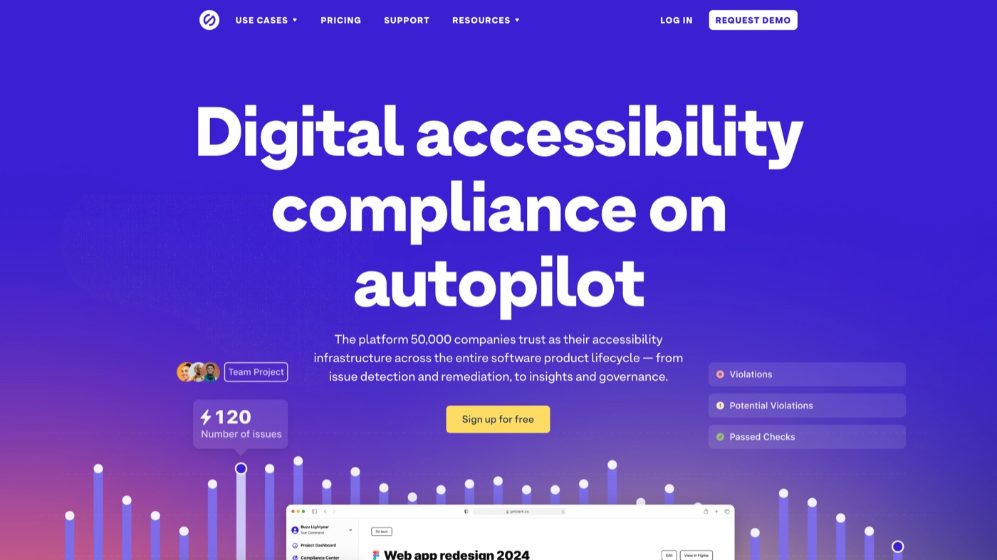 Stark homepage