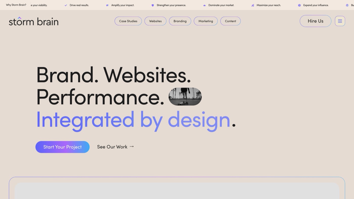 Storm Brain homepage