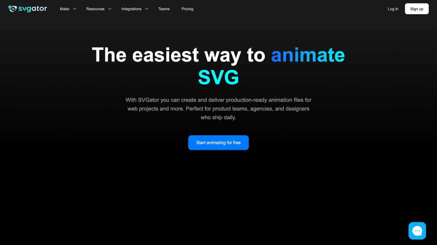 SVGator homepage