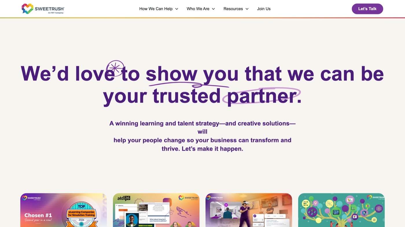 SweetRush homepage screenshot