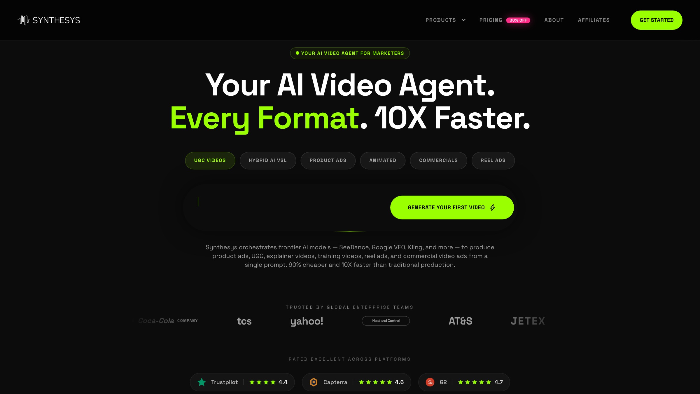 Synthesys homepage screenshot