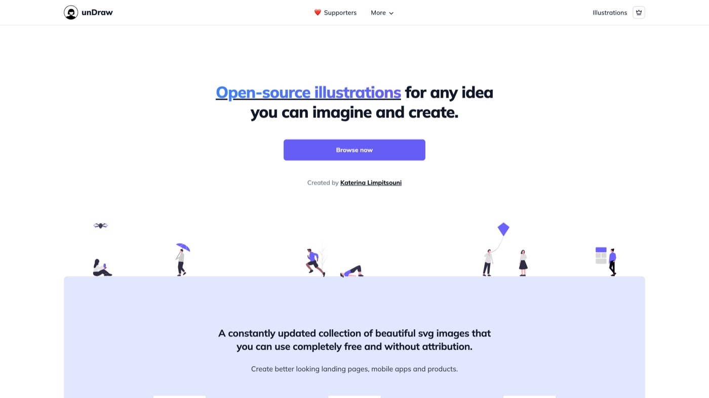unDraw homepage