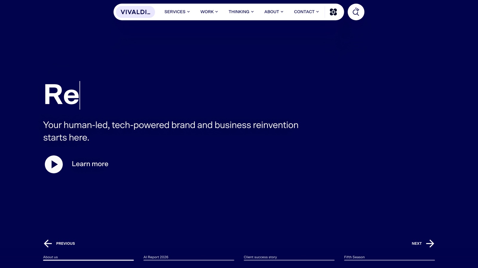 Vivaldi homepage screenshot