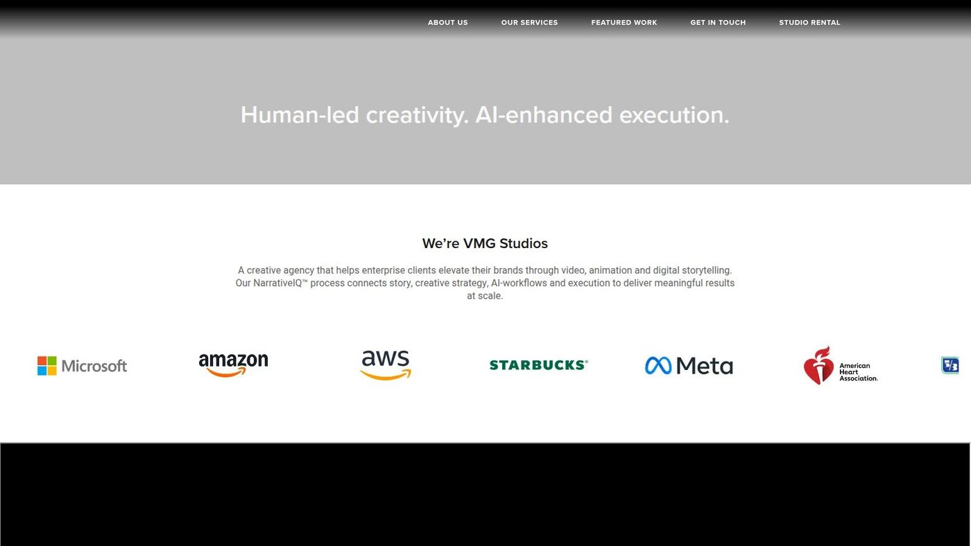 VMG Studios homepage