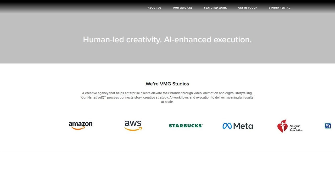 VMG Studios homepage