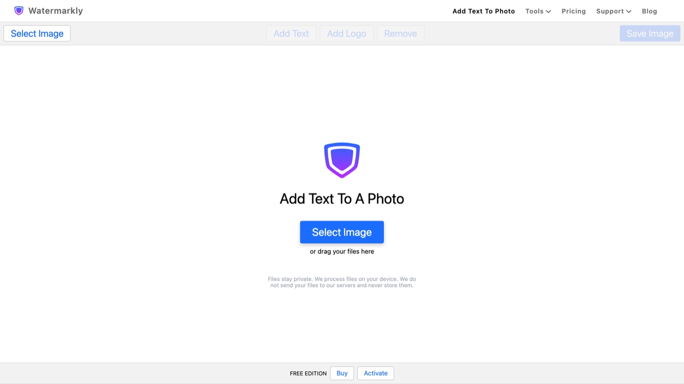 Watermarkly homepage