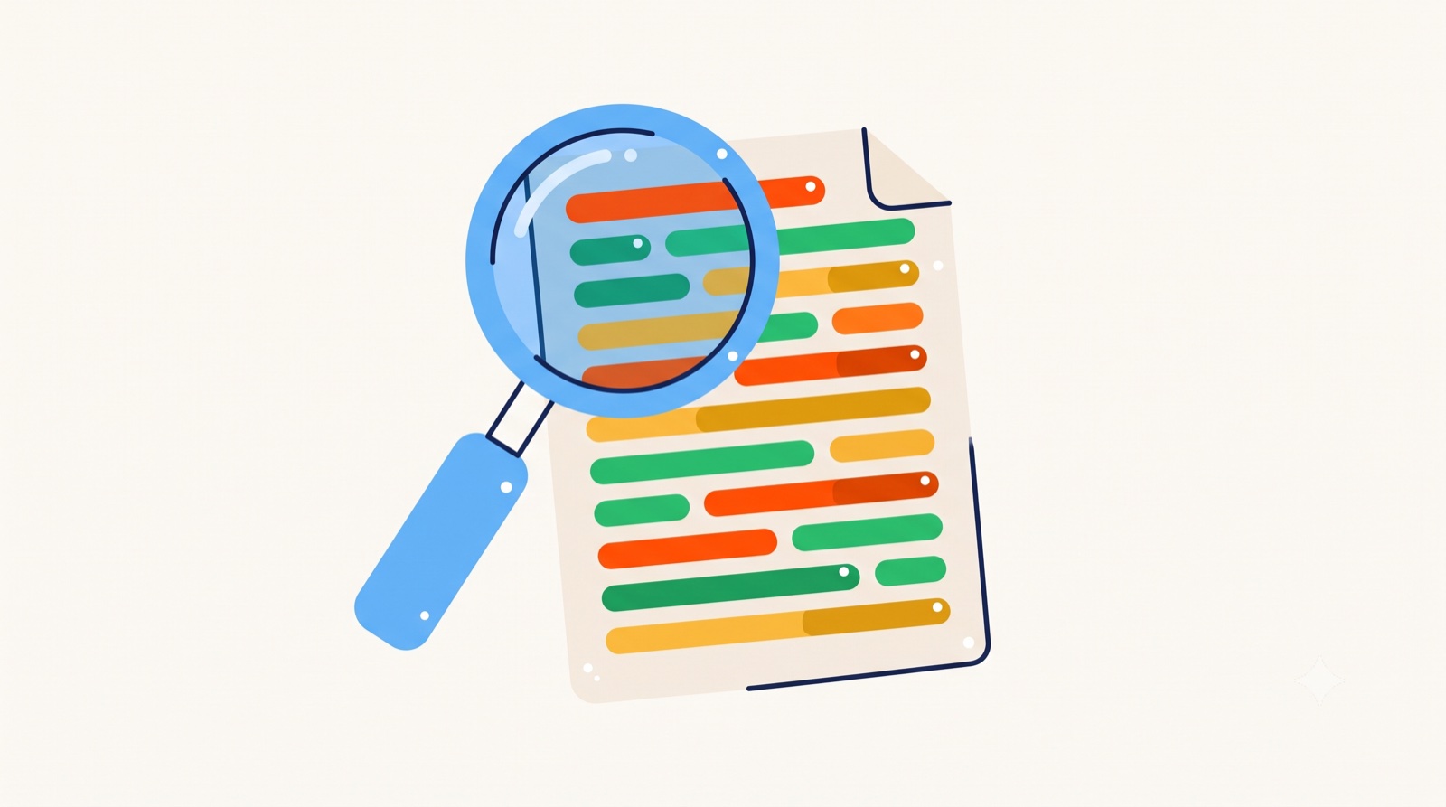 Inspecting a video production quote with a magnifying glass