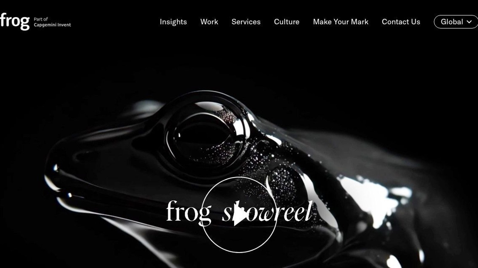 frog homepage, part of Capgemini Invent