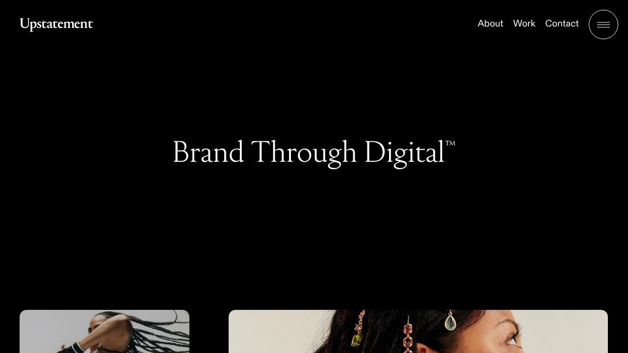 Upstatement homepage: Brand Through Digital