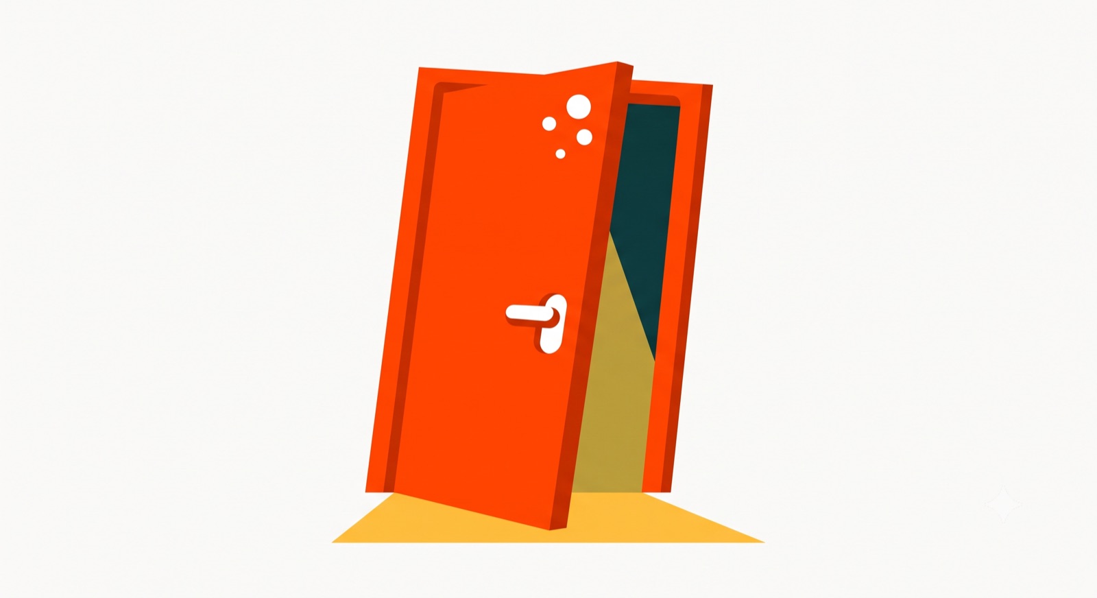 Flat illustration of a large orange stopwatch on a cream background