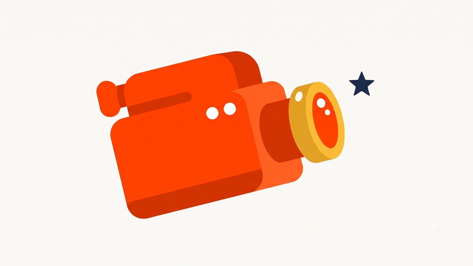 Flat illustration of a video camera