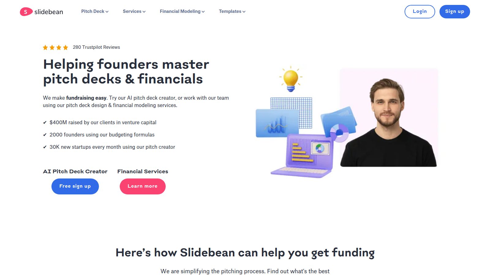 Slidebean homepage