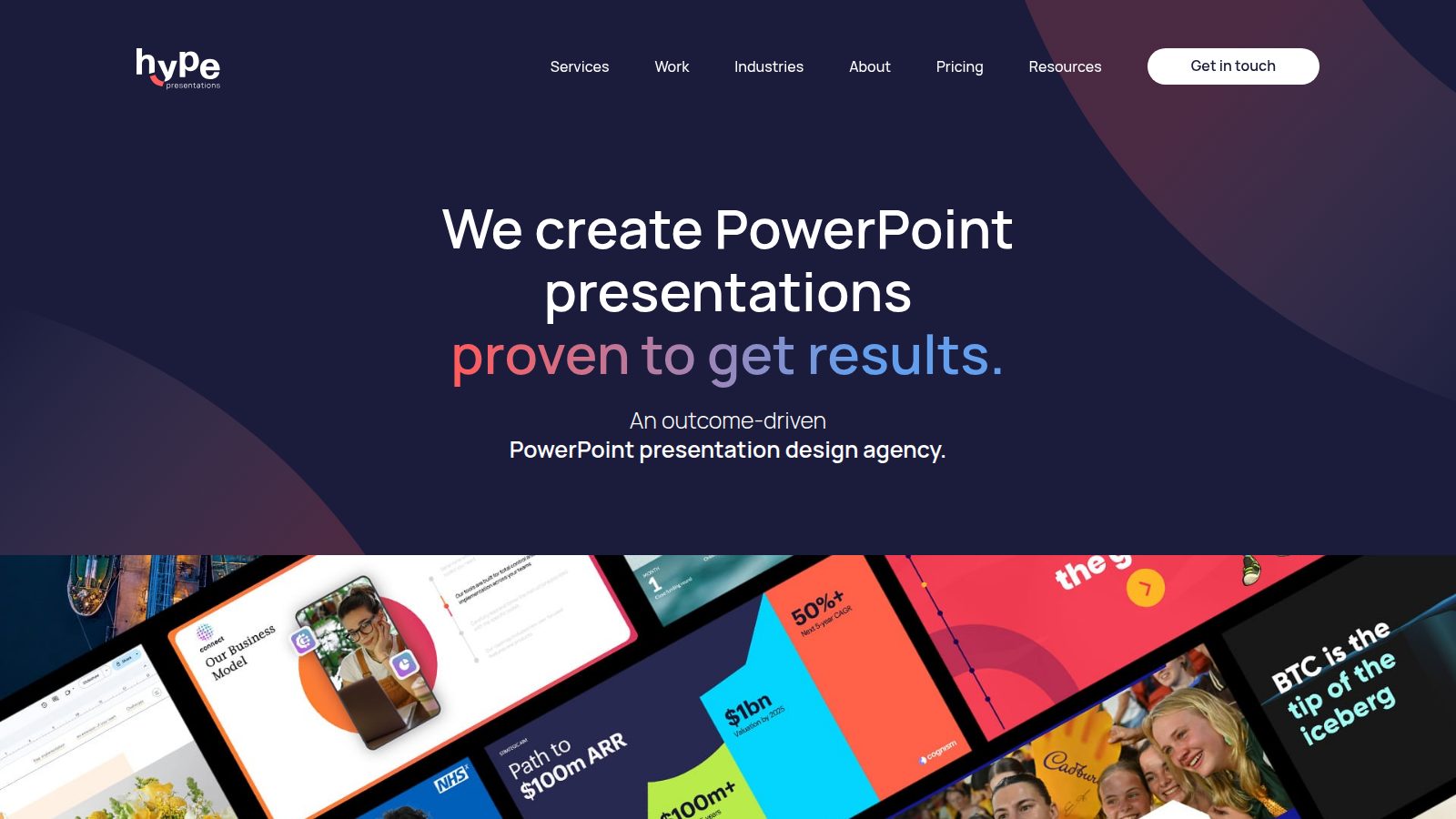 Hype Presentations homepage
