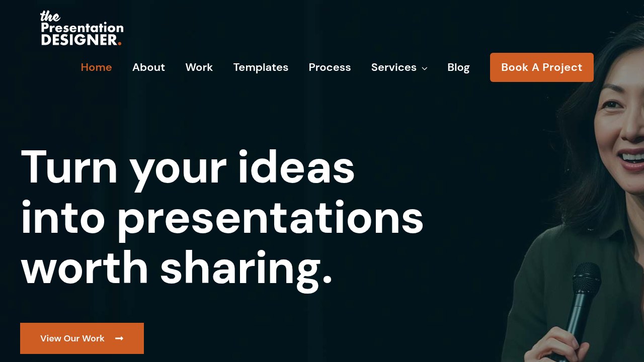 The Presentation Designer homepage