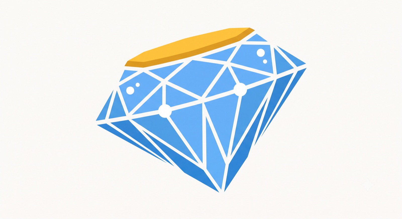 Flat illustration of a cut gemstone diamond on a cream background, representing the brand equity worth protecting