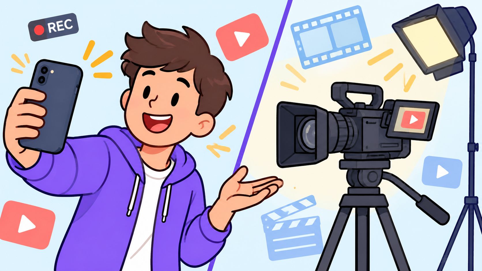 A content creator filming a handheld product video on a phone
