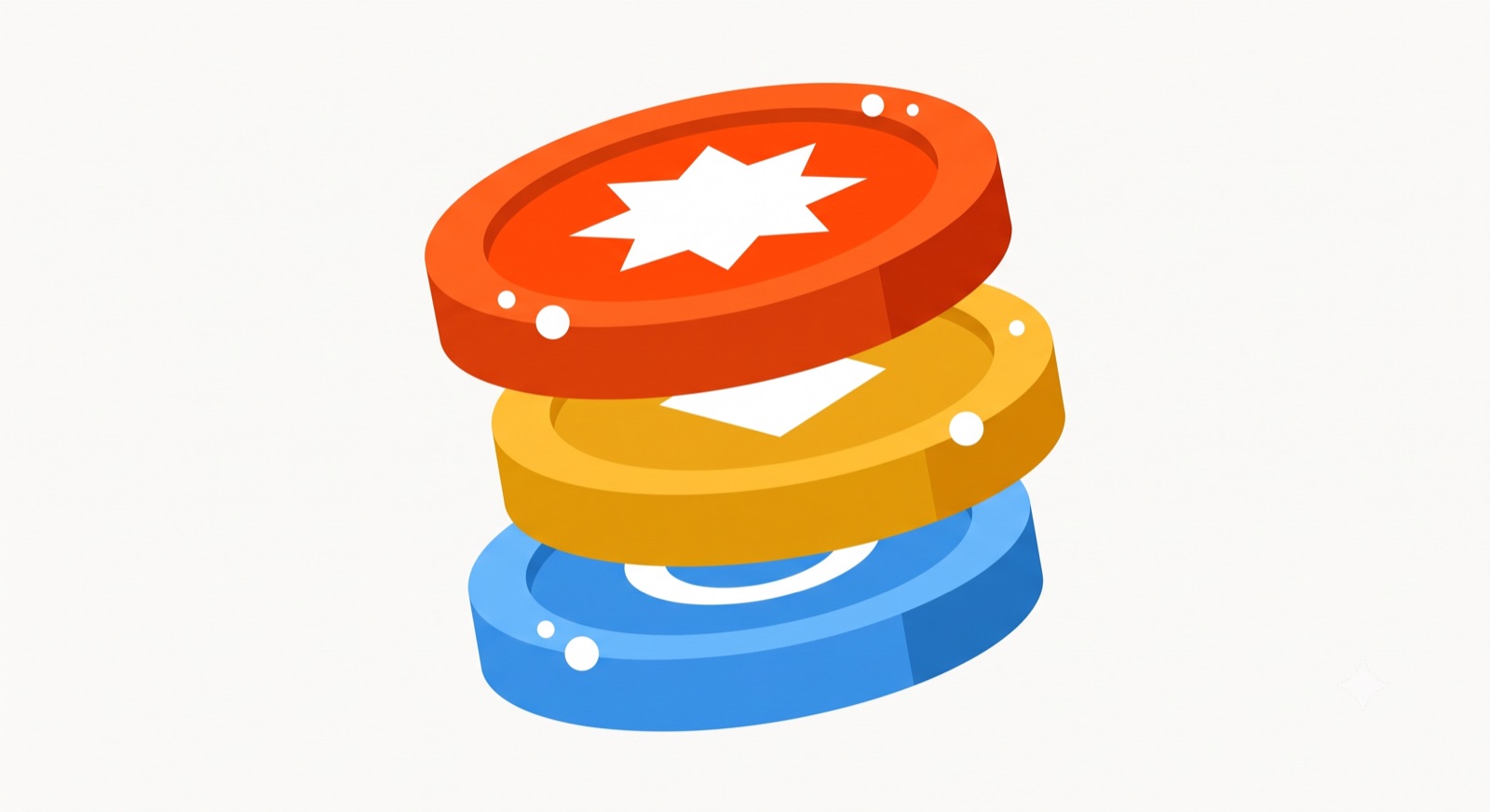 Flat illustration of a stack of coins on a cream background