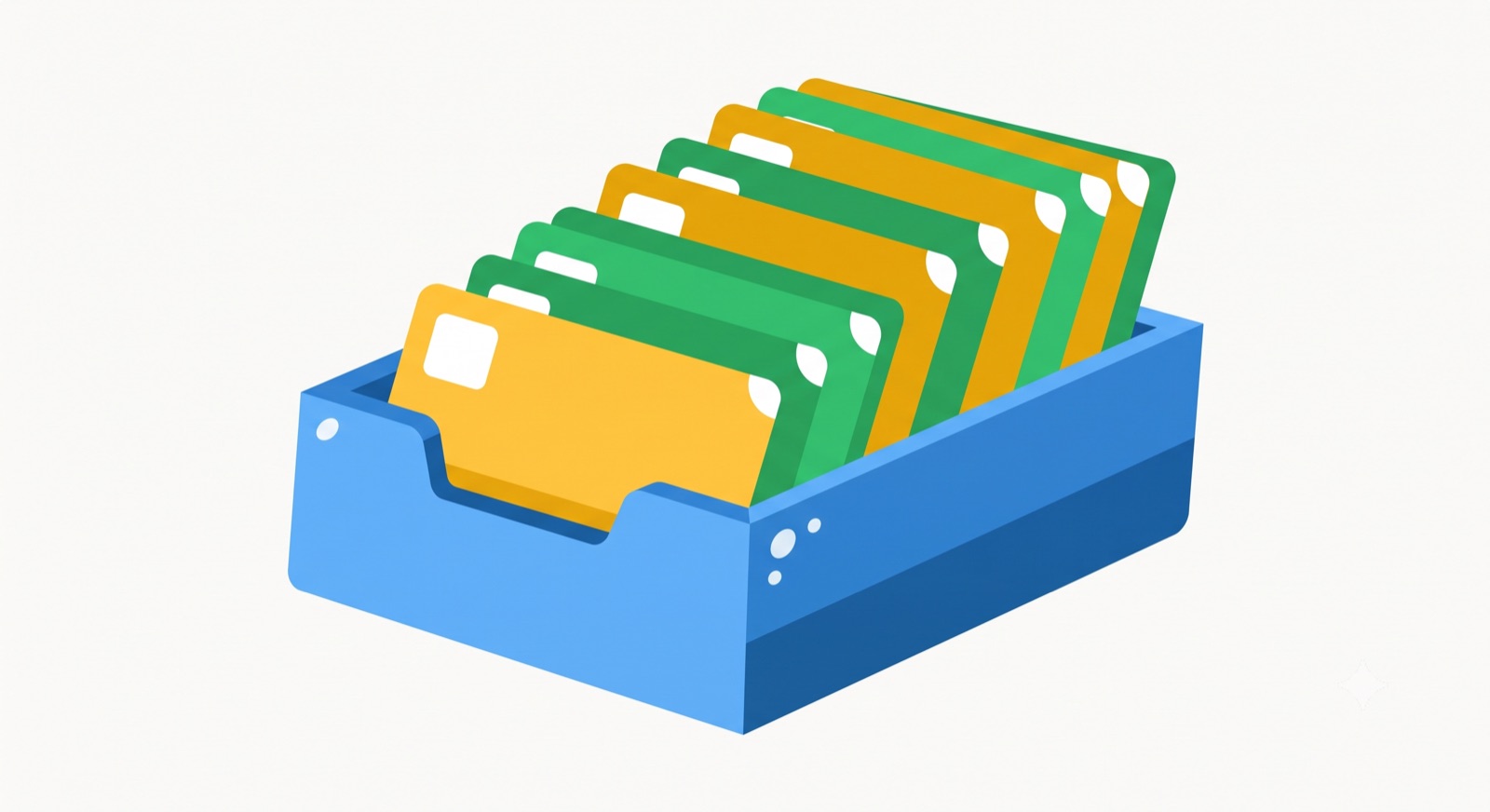 Flat illustration of an inbox tray with a queue of work on a cream background