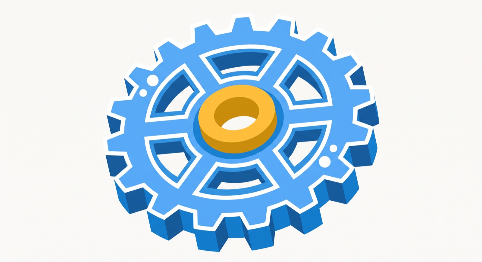 Flat illustration of a magnifying glass with a bright lens, representing search-driven discovery