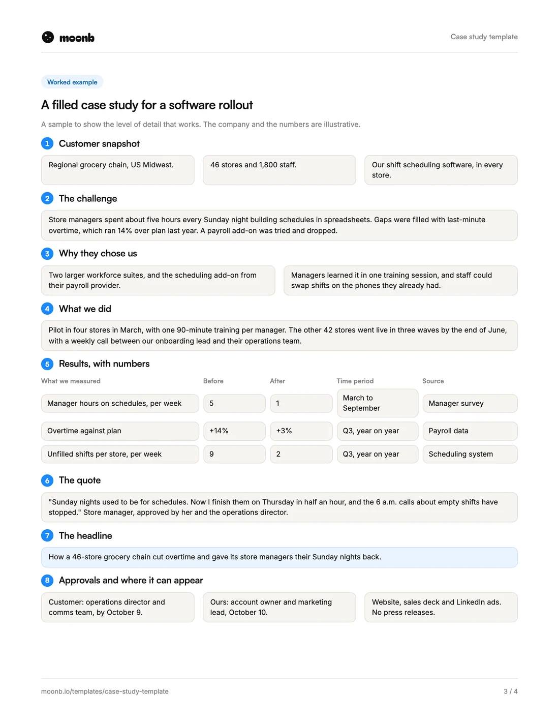 Case study template, page 3 of 4