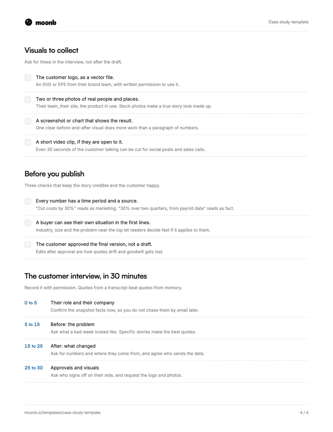 Case study template, page 4 of 4
